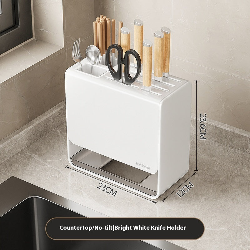 Gun Gray Kitchen Knife Holder Rack