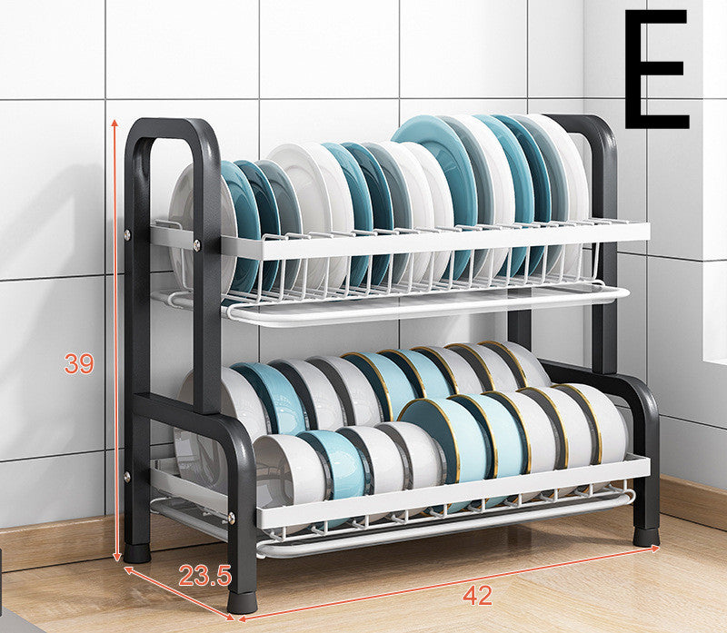 Small Countertop Kitchen Dish Draining Rack