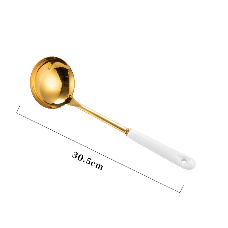 Nordic Stainless Steel Kitchen Spatula with Ceramic Handle