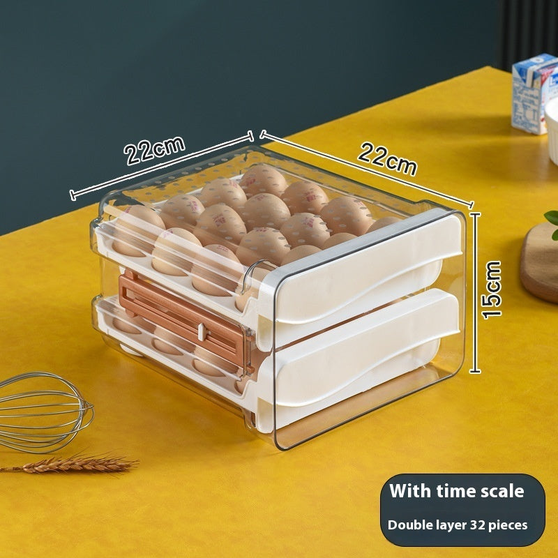 Egg Storage Box with Scale for Refrigerator