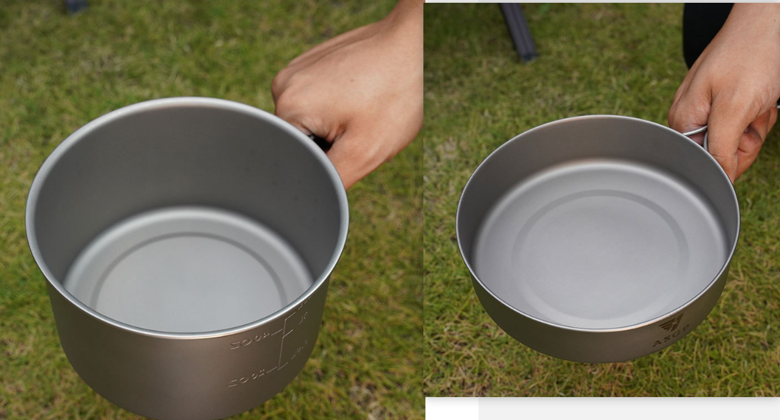 Pure Titanium Frying Pan Portable Cooking Pot