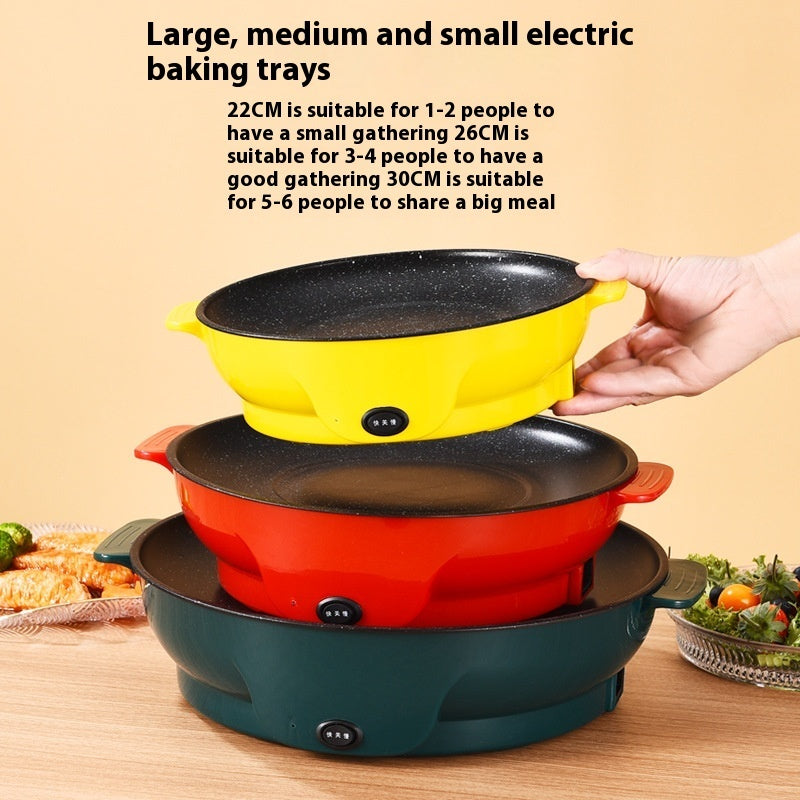 Portable Electric Barbecue Grill Multifunctional Meat Roasting Pan