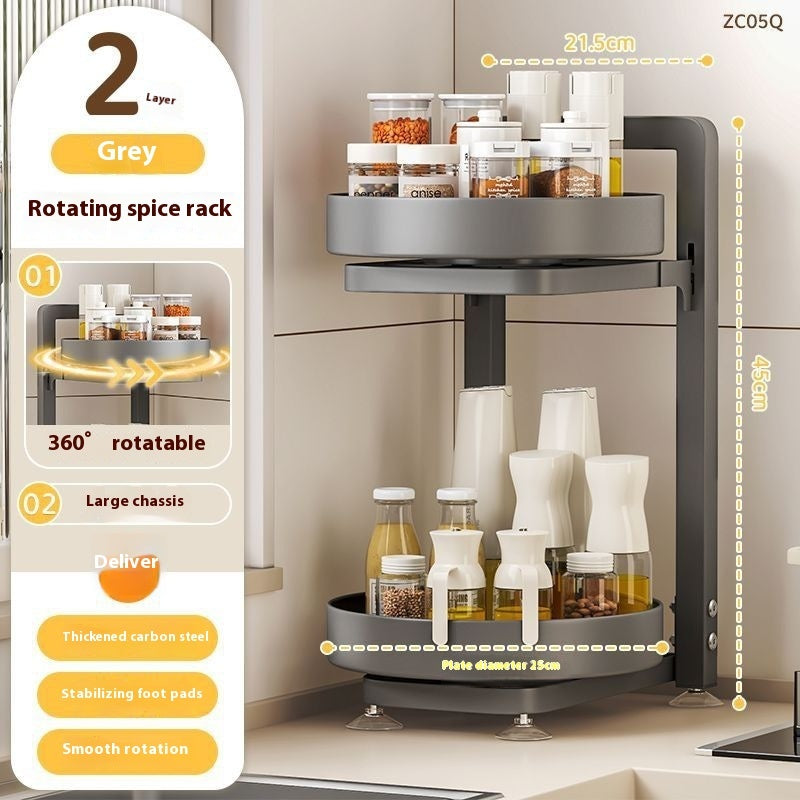 Rotating Multi-Function Countertop Kitchen Rack