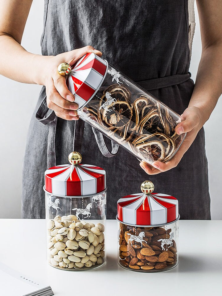 Nordic Rotating Wooden Kitchen Storage Container Organizer