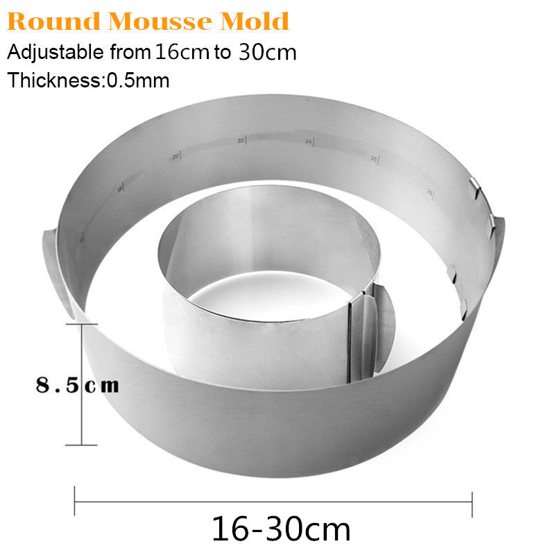 Adjustable Stainless Steel Cake Baking Mold Ring