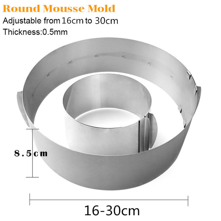 Adjustable Stainless Steel Cake Baking Mold Ring