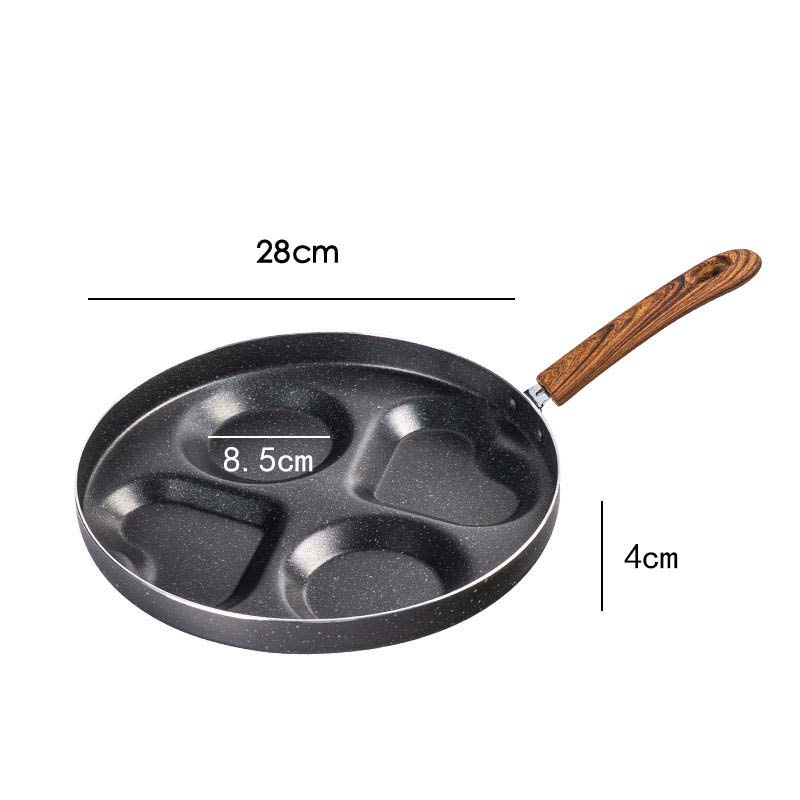Non-Stick Love-Shaped Omelette Pan 4-Hole