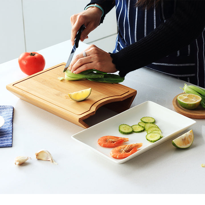 Multifunctional Household Chopping Board with Tray