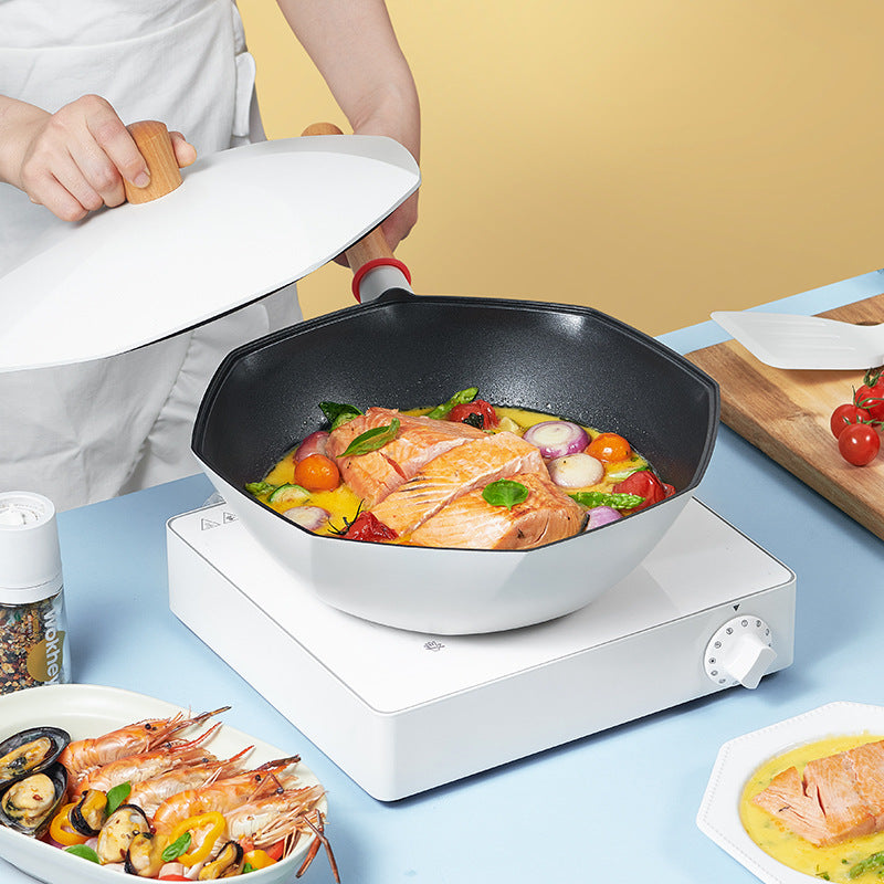 Maifan Stone Non-Stick Wok Oil-Free Cooking