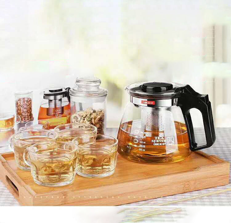Glass Teapot with Stainless Steel Infuser 700ml Tea Pot