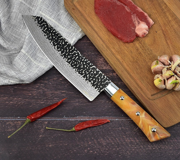 Stainless Steel Chef’s Knife with Marbled Handle
