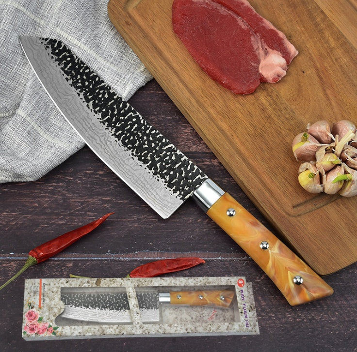 Stainless Steel Chef’s Knife with Marbled Handle