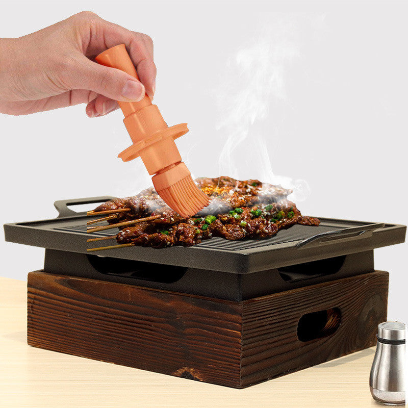 Korean-Style Wooden Handle Smokeless Grill Pan