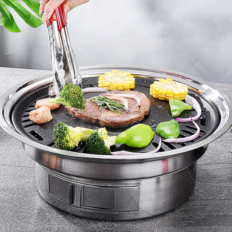 Korean Stainless Steel Portable Charcoal BBQ Grill