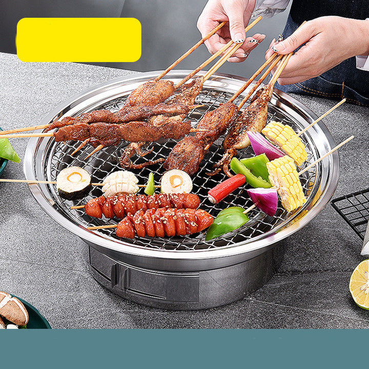 Korean Stainless Steel Portable Charcoal BBQ Grill