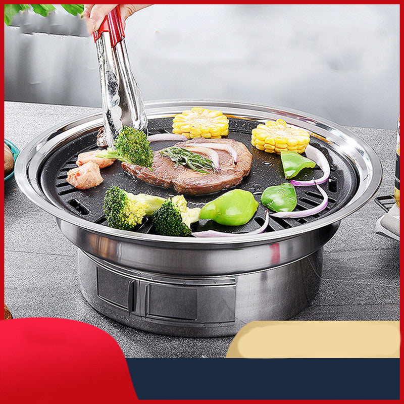 Korean Stainless Steel Portable Charcoal BBQ Grill