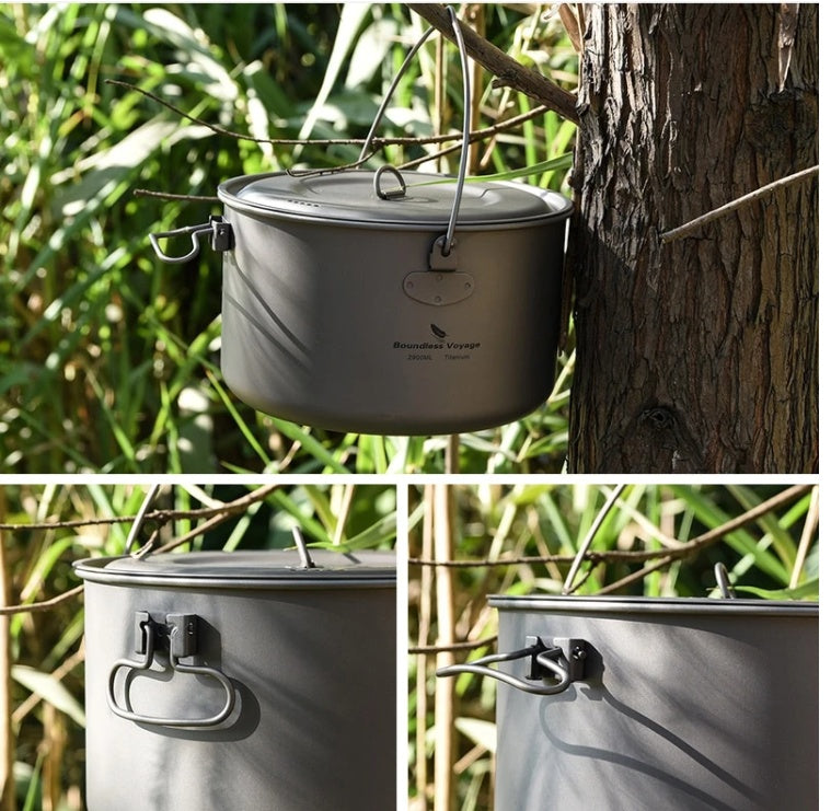 Pure Titanium Hanging Pot Cooking Rice