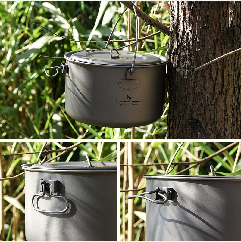 Pure Titanium Hanging Pot Cooking Rice