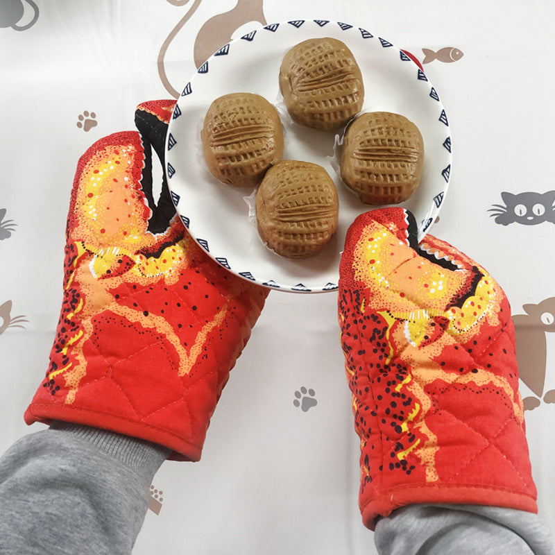 Cotton Heat Insulated Oven Gloves For Safe Baking And Cooking