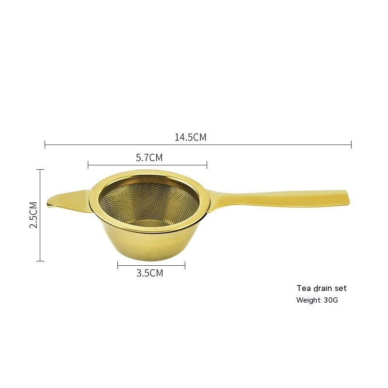 304 Stainless Steel Tea Strainer Set Two Piece Kitchen Tool