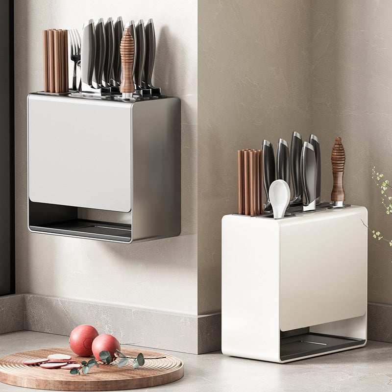 Gun Gray Kitchen Knife Holder Rack