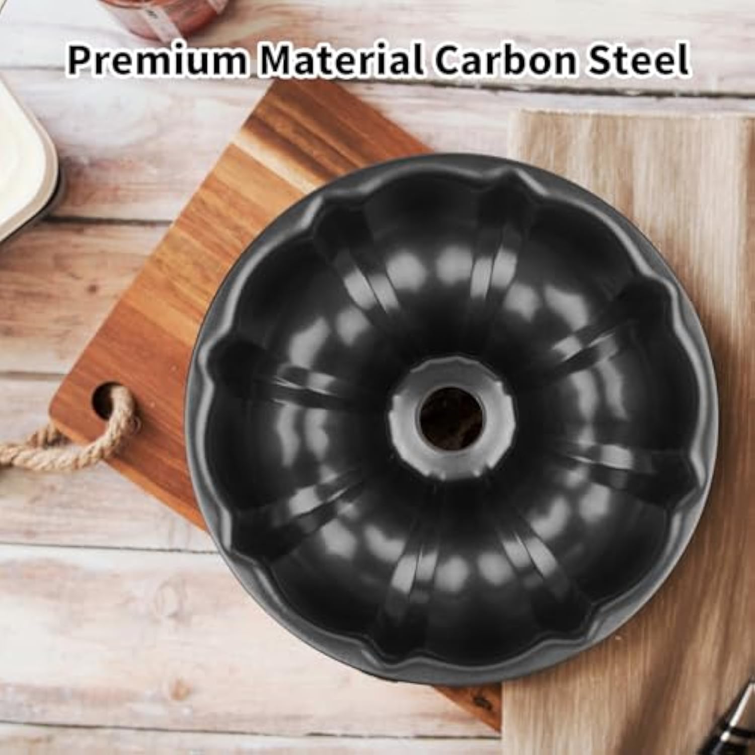 Heavy Duty Carbon Steel Nonstick Fluted Tube Cake Pan Baking Mold