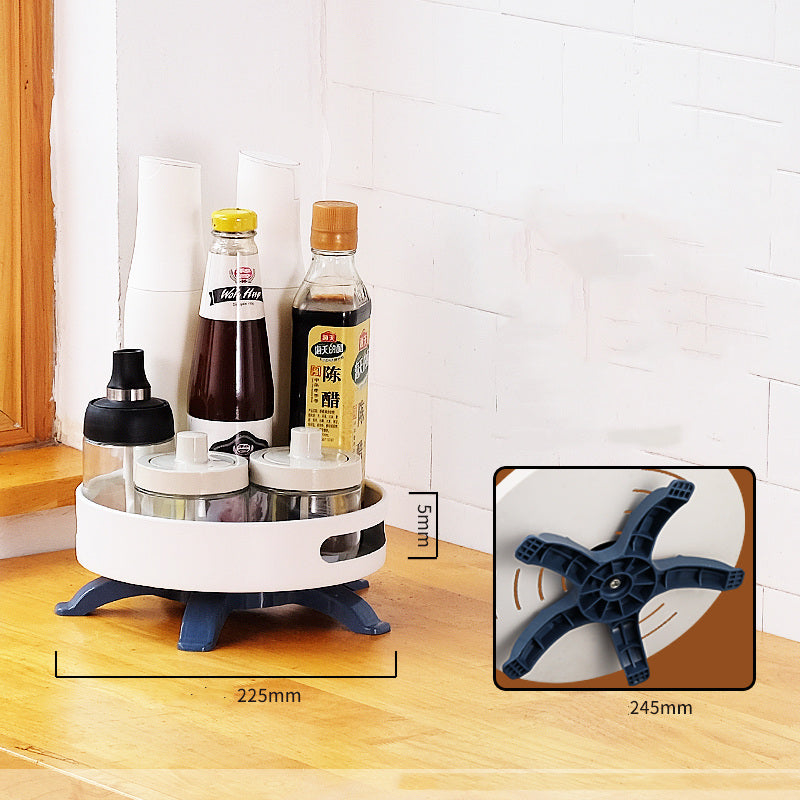 Double-Layer Rotating Kitchen Storage Rack