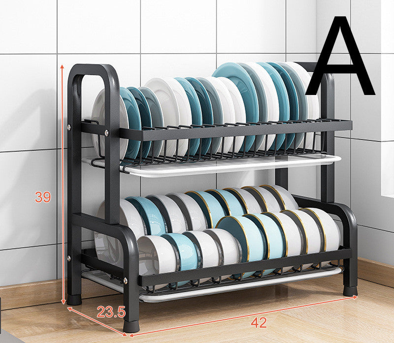 Small Countertop Kitchen Dish Draining Rack