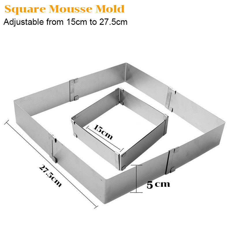 Adjustable Stainless Steel Cake Baking Mold Ring
