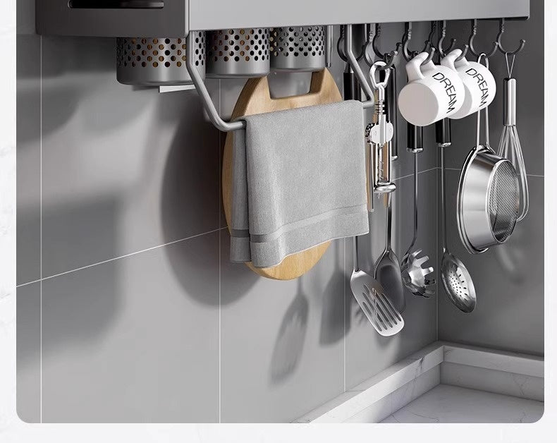 Punch-free Kitchen Rack Wall-mounted Multi-function