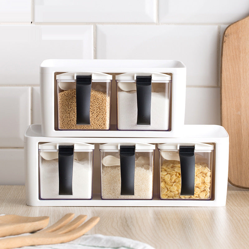Stacked Plastic Spice Storage Boxes For Kitchen Seasonings