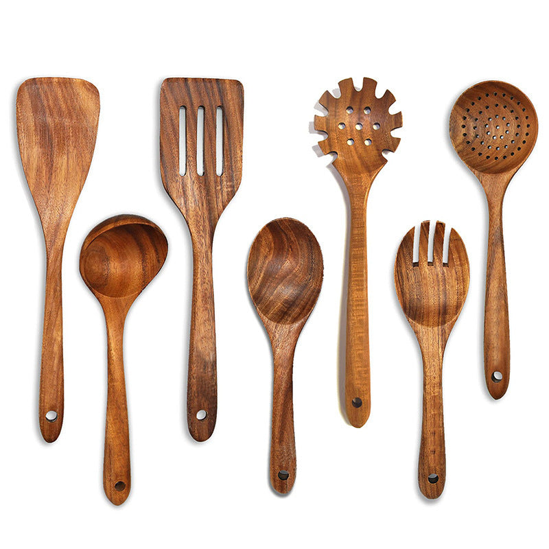 Wooden Kitchenware Set – Teak Spoon & Spatula