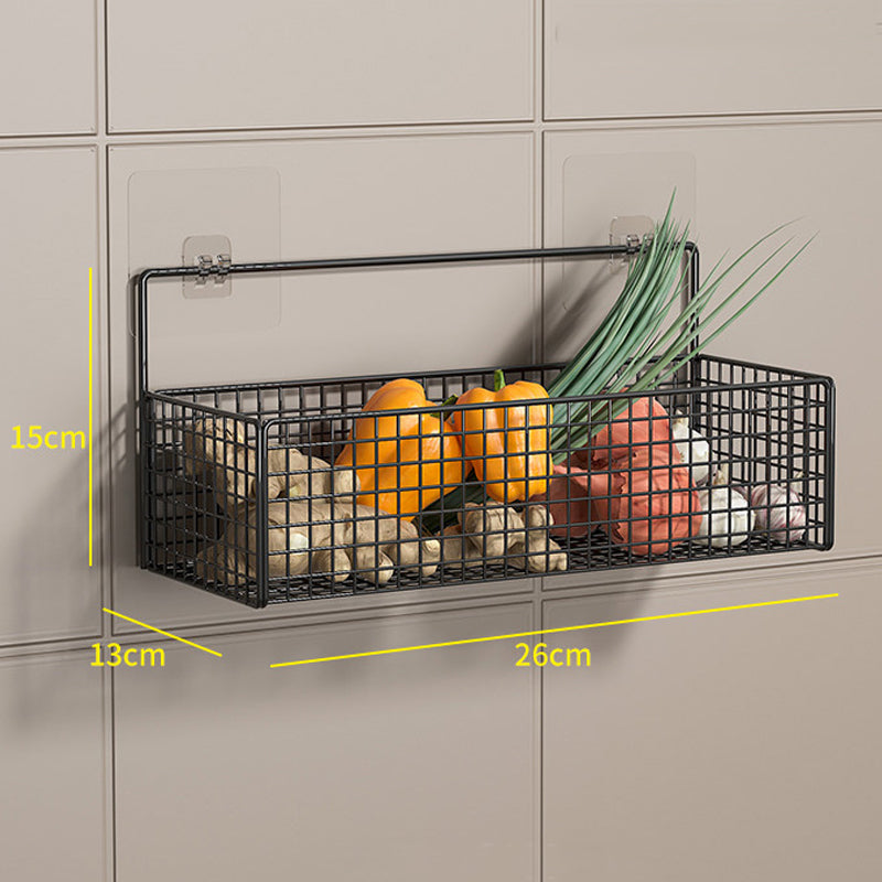 Wall-mounted Seasoning Rack Punch-free Vegetable Basket