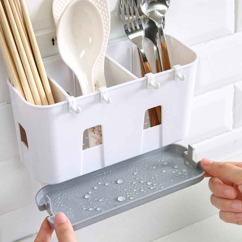 Creative Home Wall Mounted Kitchen Cutlery Drain Rack