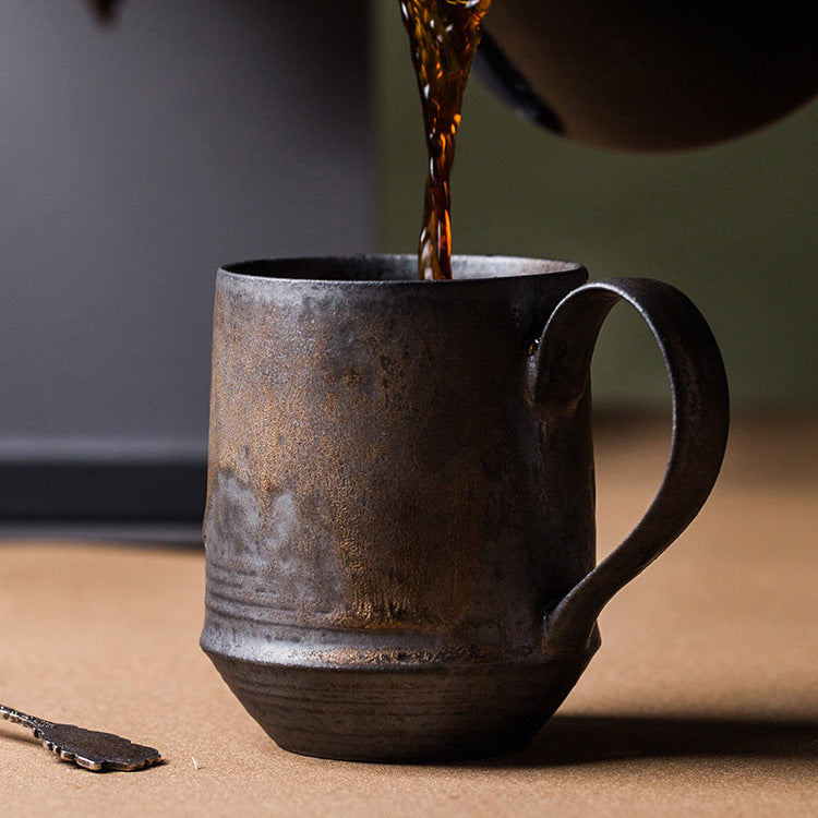 Gold-Plated Ceramic Couple Coffee Mugs