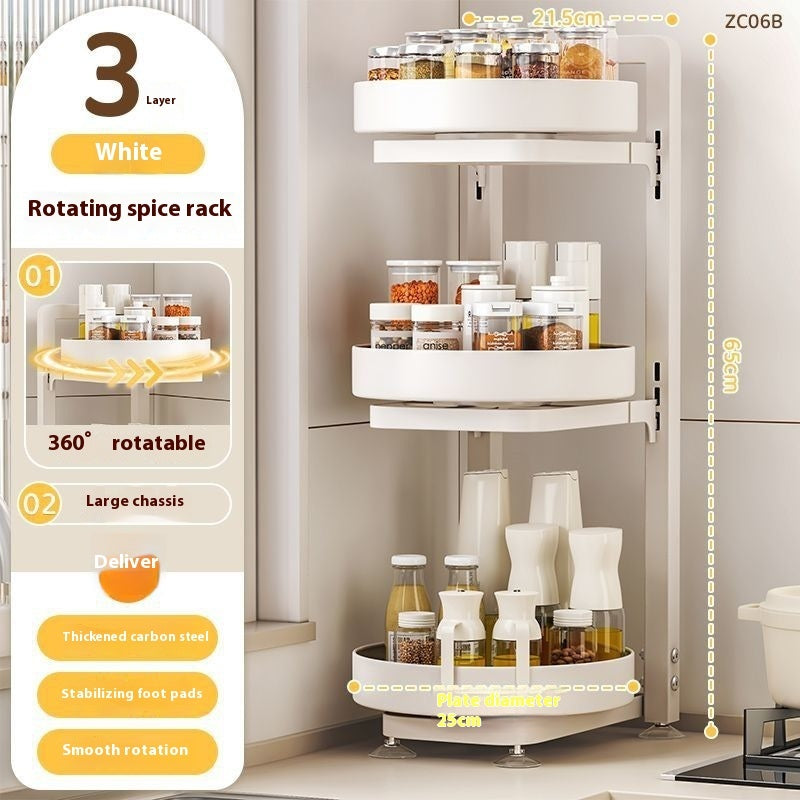 Rotating Multi-Function Countertop Kitchen Rack