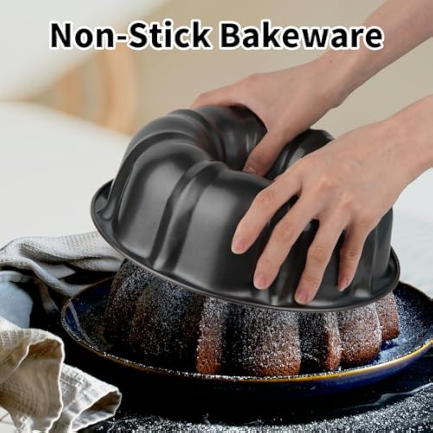 Heavy Duty Carbon Steel Nonstick Fluted Tube Cake Pan Baking Mold