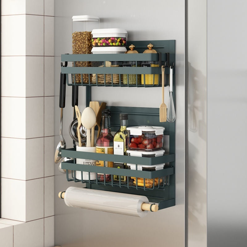 Magnetic Multi-Function Refrigerator Side Storage Rack