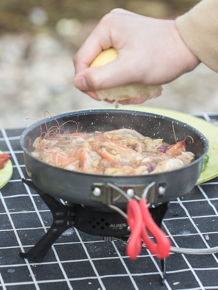 Alocs Stone-Color Non-Stick Folding Frying Pan