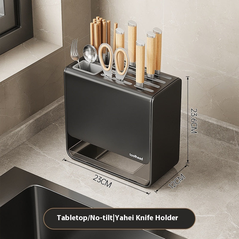 Gun Gray Kitchen Knife Holder Rack