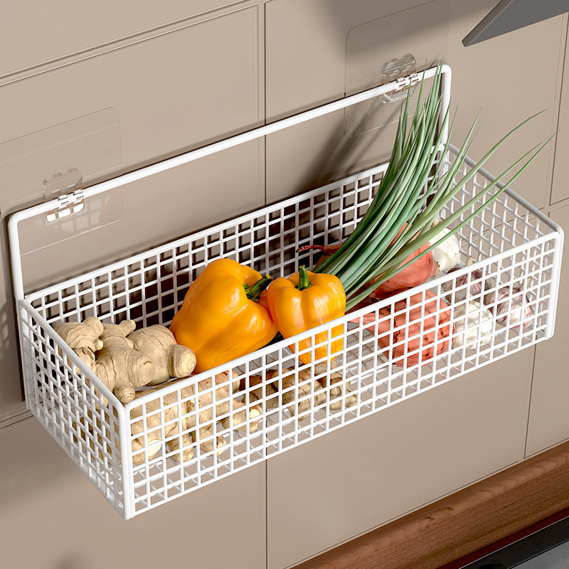 Wall-mounted Seasoning Rack Punch-free Vegetable Basket