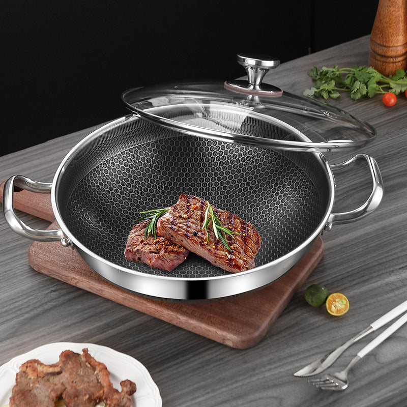 Double-Sided Non-Stick Honeycomb Frying Pan