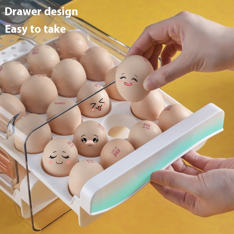 Egg Storage Box with Scale for Refrigerator