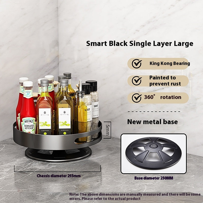 Double-Layer Rotating Kitchen Storage Rack