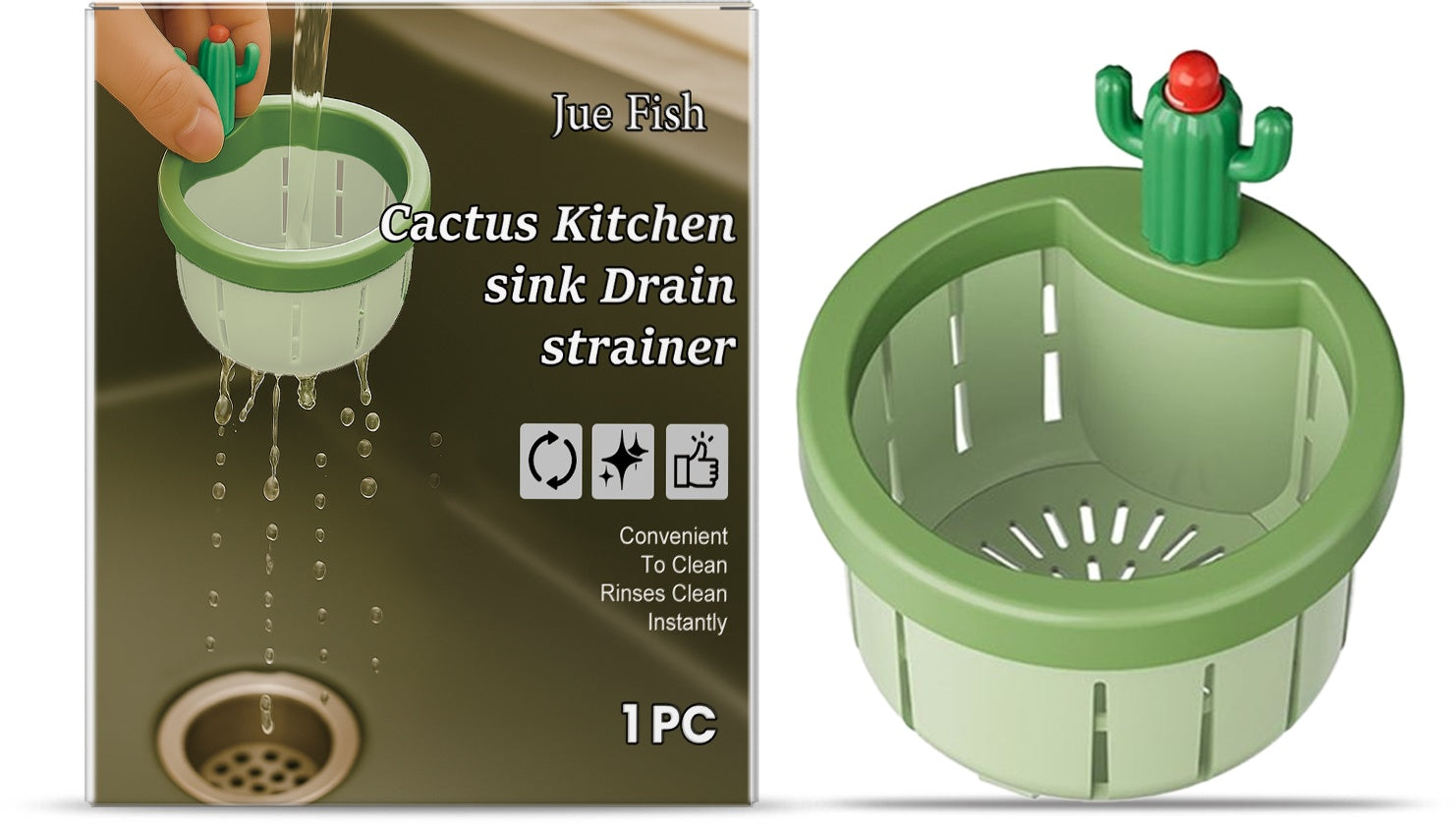 Cactus Kitchen Sink Drain Strainer Filter Basket