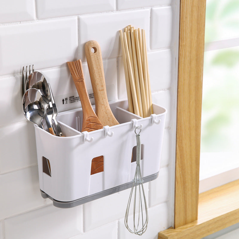 Creative Home Wall Mounted Kitchen Cutlery Drain Rack