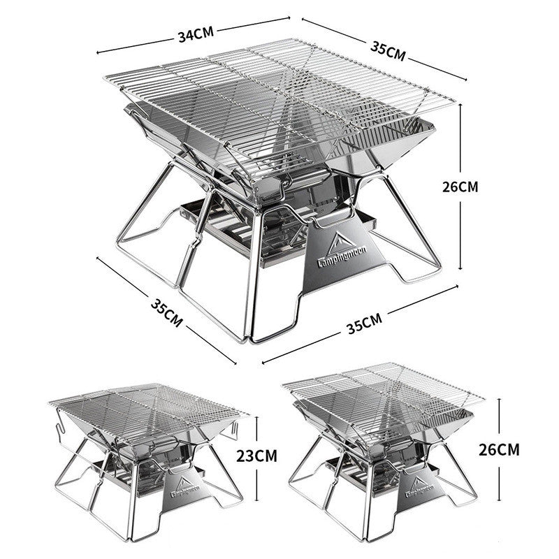 2–3 Person Foldable Camping BBQ Grill