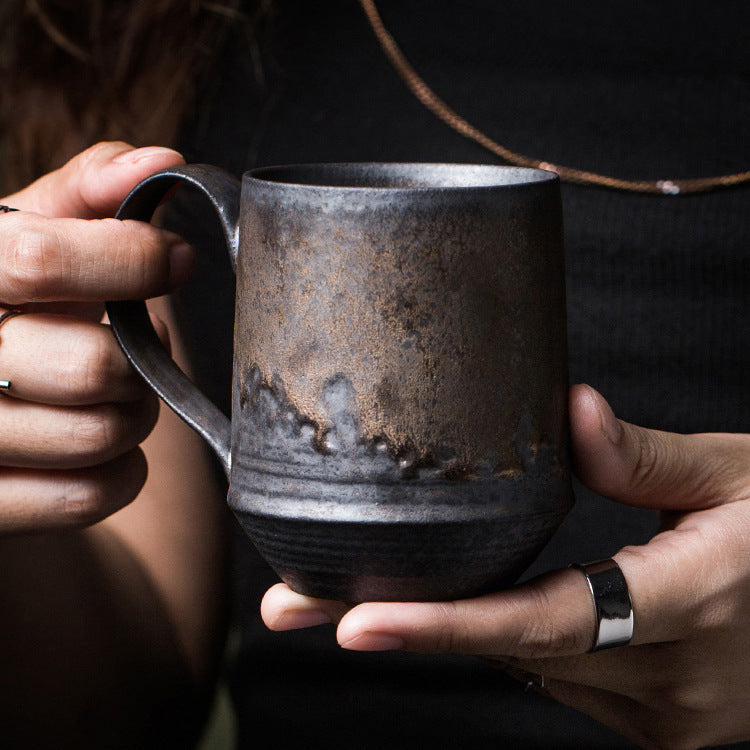 Gold-Plated Ceramic Couple Coffee Mugs