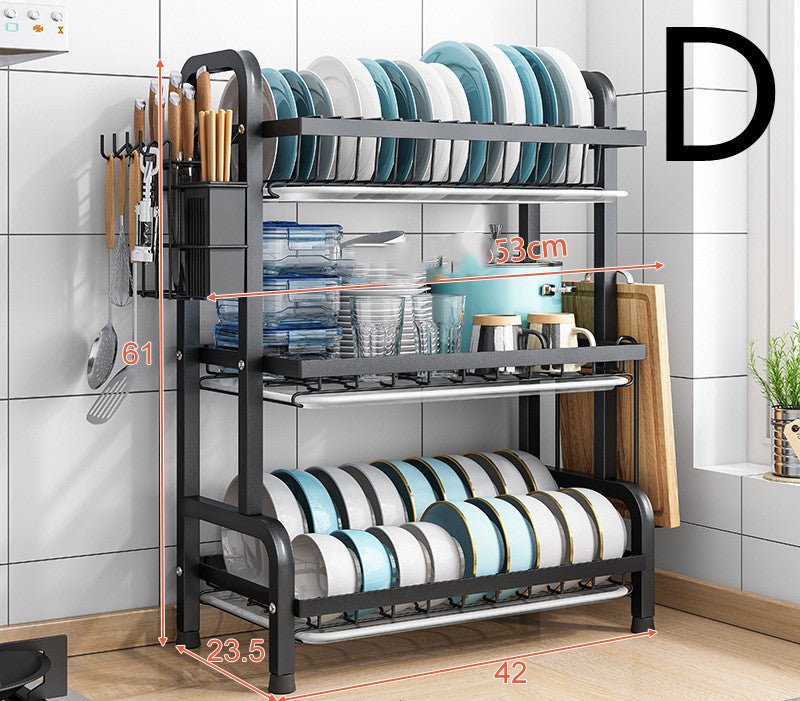 Small Countertop Kitchen Dish Draining Rack