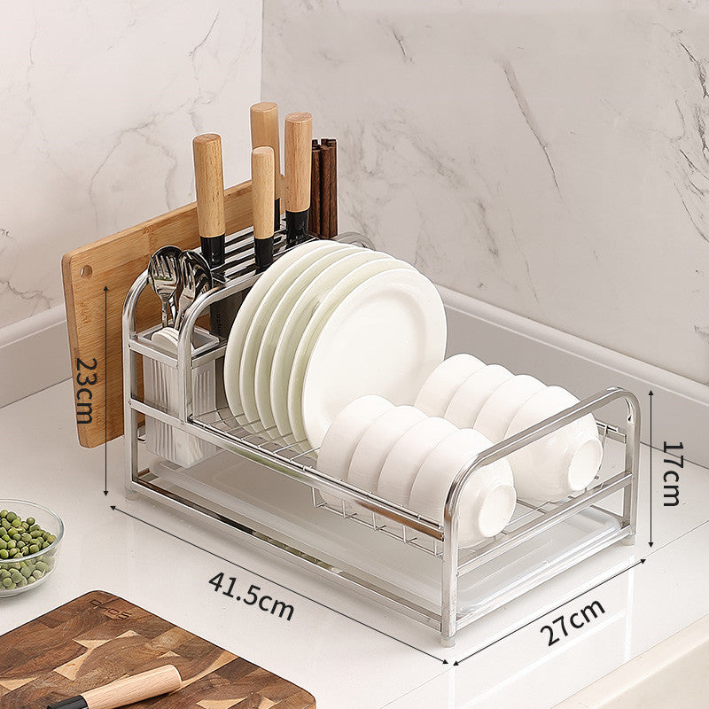 Kitchen Dishware Drying and Storage Rack